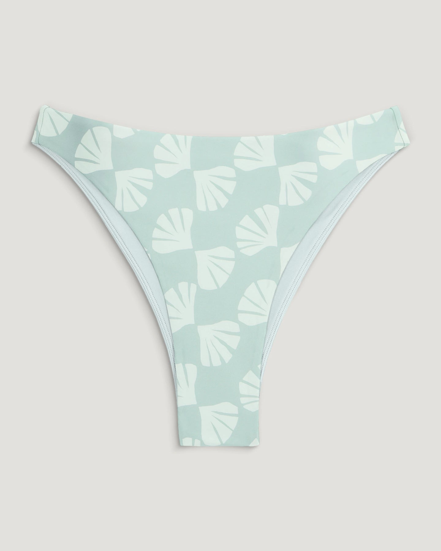 Women's Wavebound Cheeky Bikini Bottom - Sea Scallop Print Ocean Mist