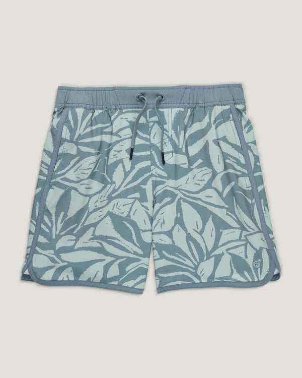 Youth Lined Downshore Trunk - Canopy Print Stormy Sea