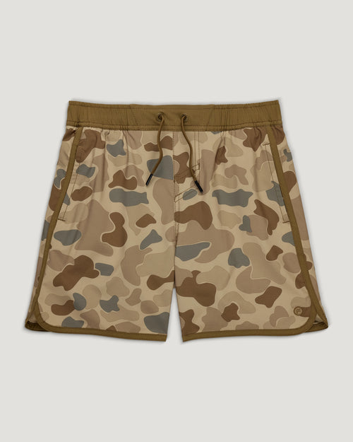 Youth Lined Downshore Trunk - Vintage Camo Desert Tan