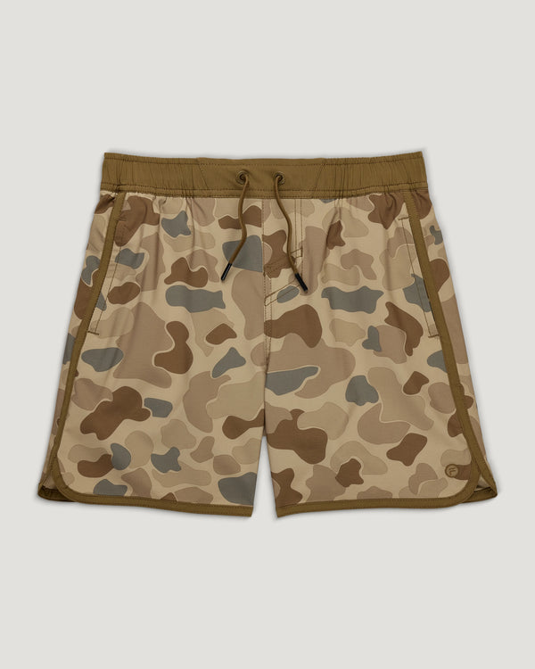 Youth Lined Downshore Trunk - Vintage Camo Desert Tan