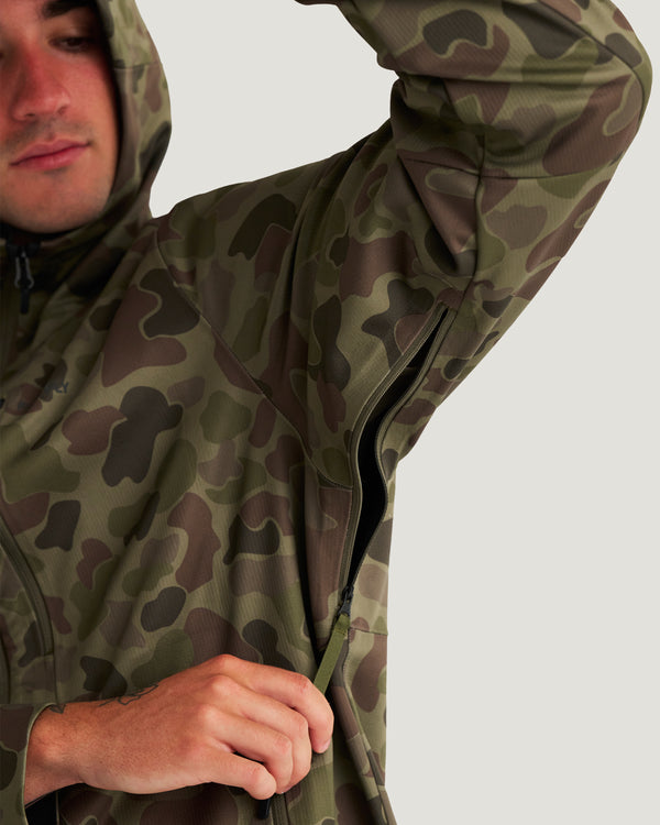 Men's Thermowind Jacket - Vintage Camo Oil Green