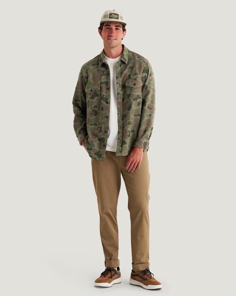 Men's Gallatin Overshirt - Vintage Camo Oil Green