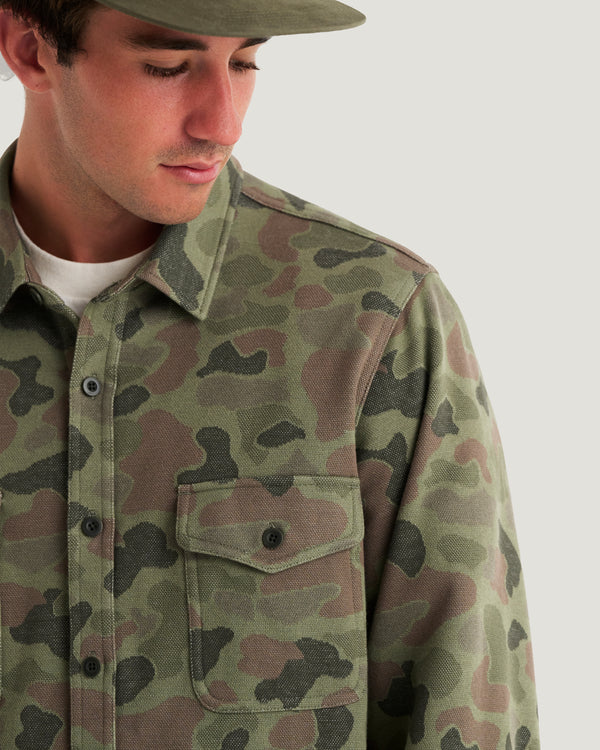 Men's Gallatin Overshirt - Vintage Camo Oil Green