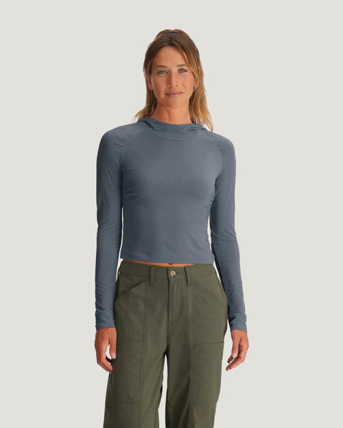 Women's Elevate Lightweight Fitted Hoodie - Stormy Sea