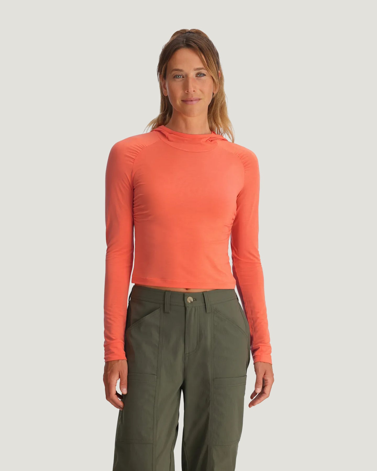 Women's Elevate Lightweight Fitted Hoodie - Flamingo