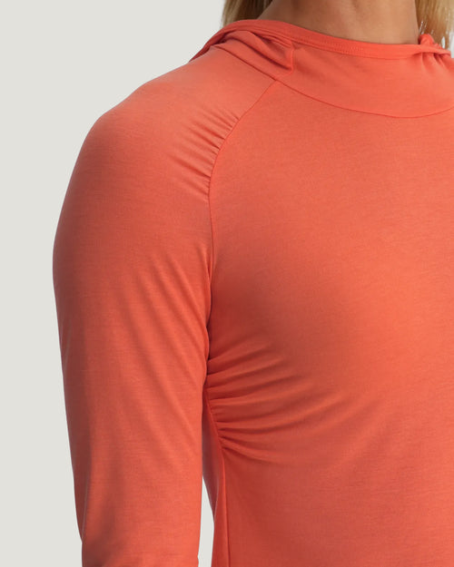 Women's Elevate Lightweight Fitted Hoodie - Flamingo