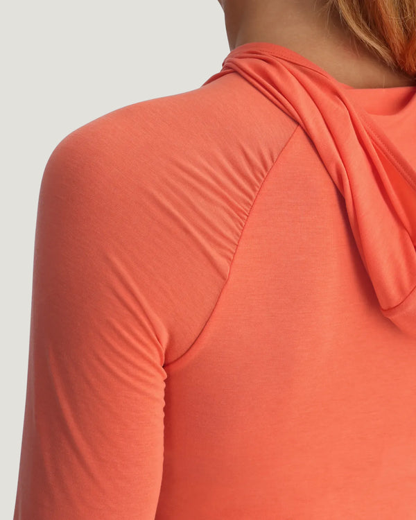 Women's Elevate Lightweight Fitted Hoodie - Flamingo