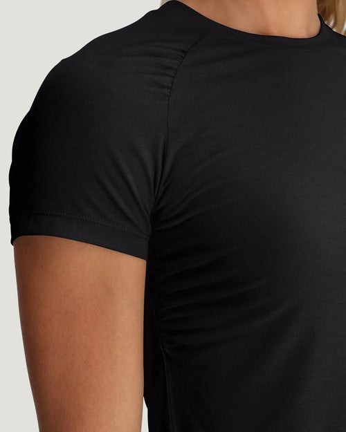 Women's Elevate Lightweight Fitted Tee - Black