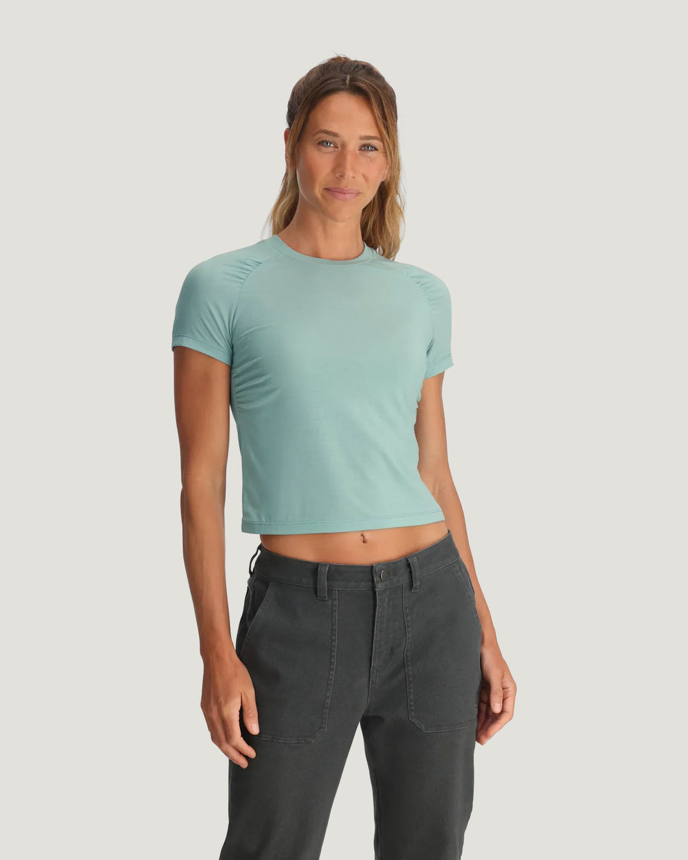 Women's Elevate Lightweight Fitted Tee - Ocean Mist