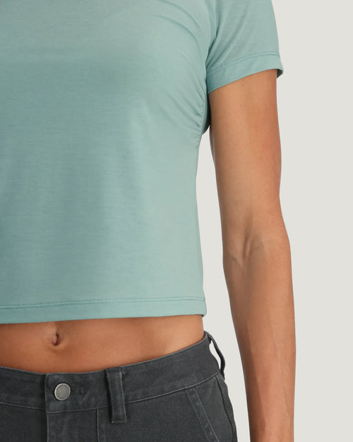Women's Elevate Lightweight Fitted Tee - Ocean Mist