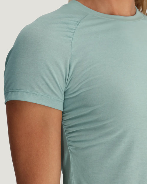 Women's Elevate Lightweight Fitted Tee - Ocean Mist