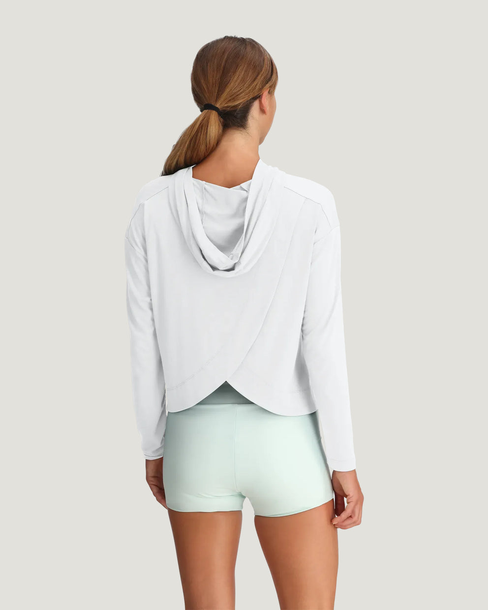 Women's Bamboo Shade Crossover Hoodie - Bright White