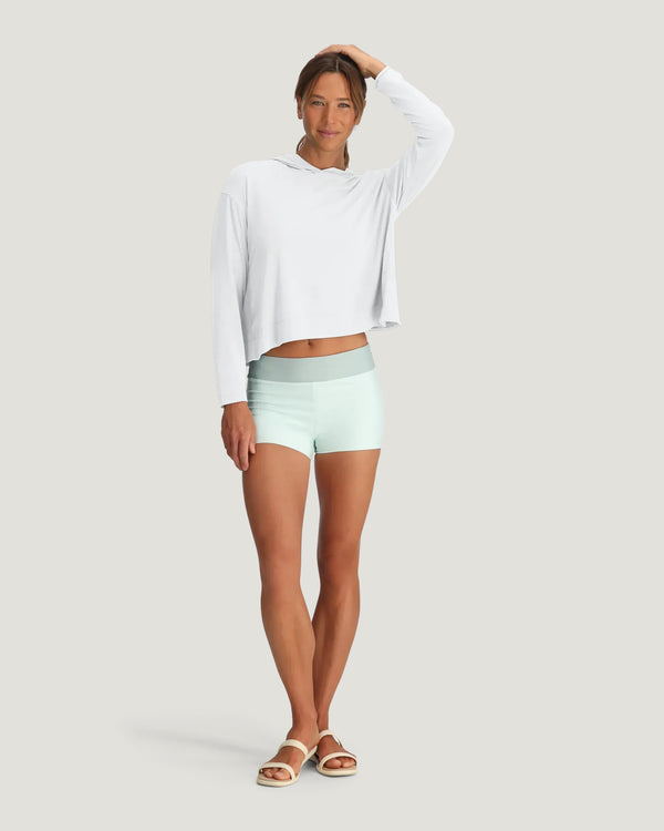 Women's Bamboo Shade Crossover Hoodie - Bright White