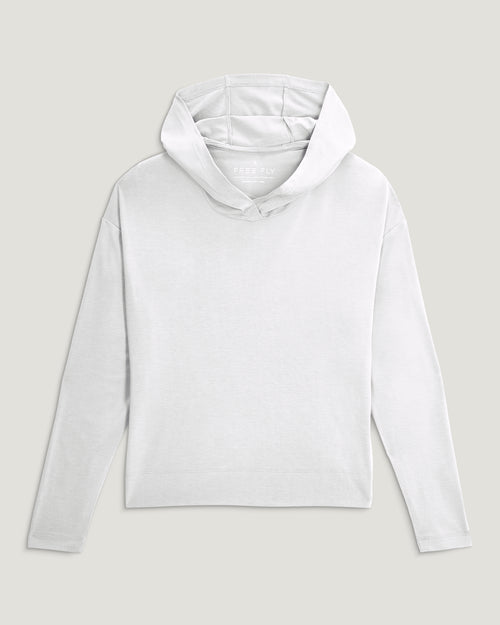 Women's Bamboo Shade Crossover Hoodie - Bright White