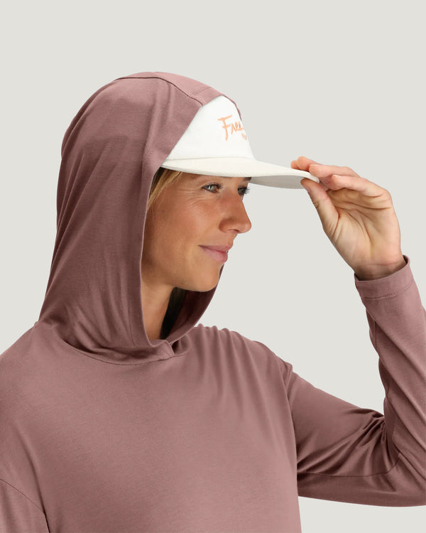 Women's Bamboo Shade Crossover Hoodie - Fig