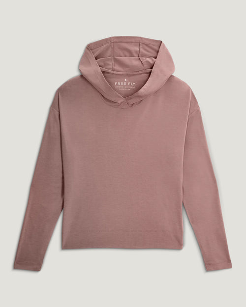Women's Bamboo Shade Crossover Hoodie - Fig
