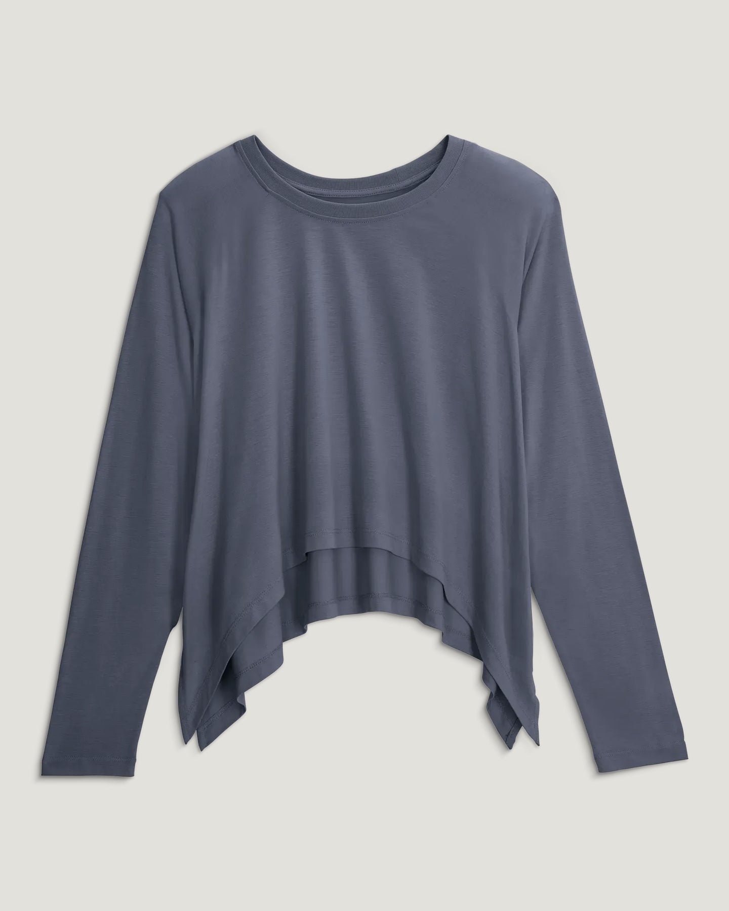Women's Bamboo Lightweight Cropped Long Sleeve - Storm Cloud