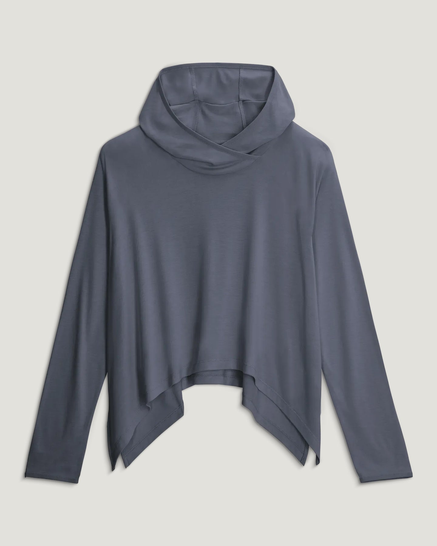 Women's Bamboo Lightweight Cropped Hoodie - Storm Cloud
