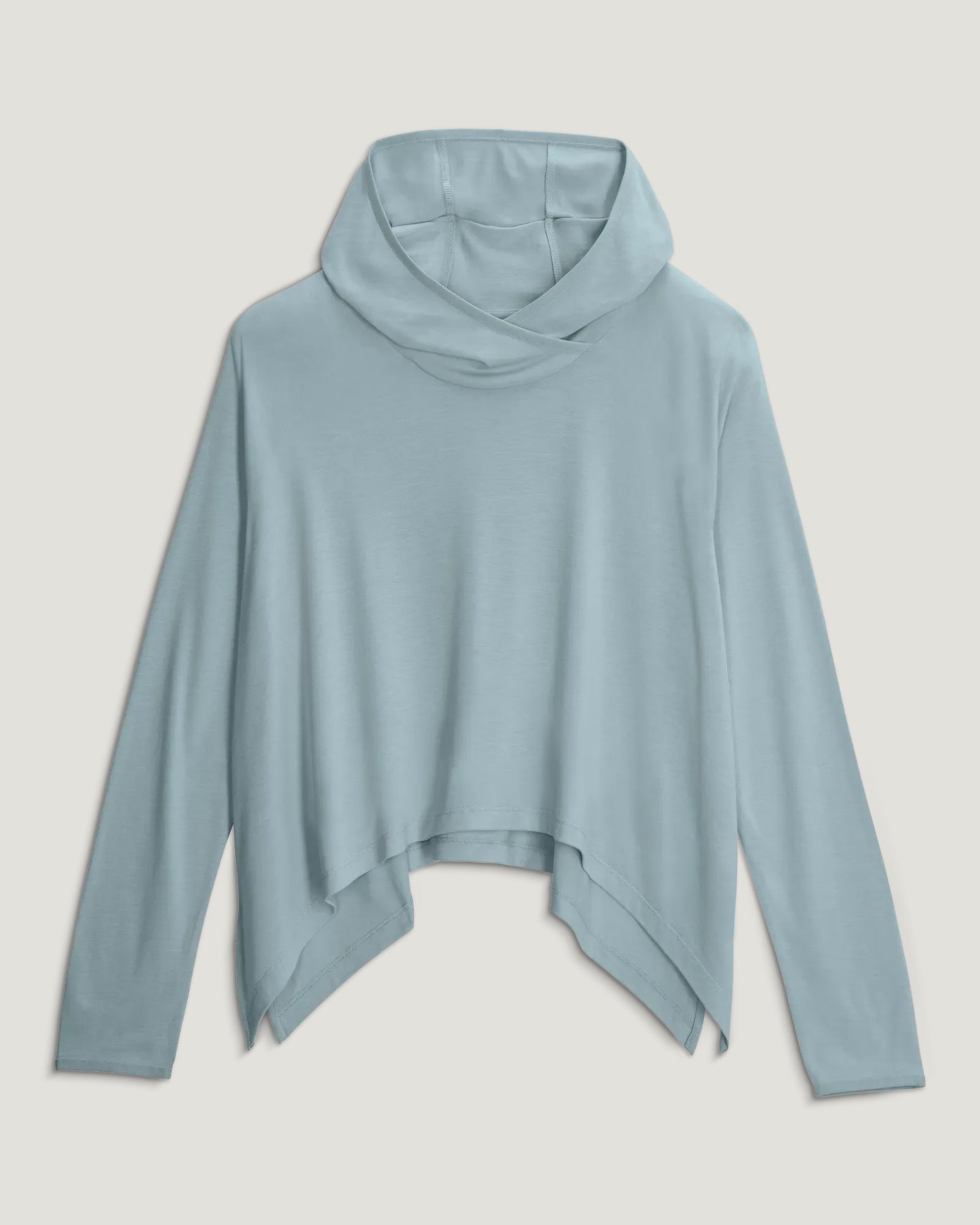 Women's Bamboo Lightweight Cropped Hoodie - Ocean Mist