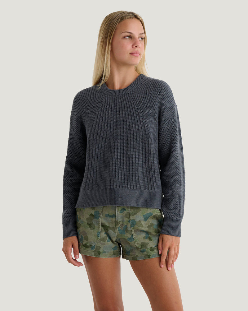 Women's Coastloom Crew Sweater - Storm Cloud
