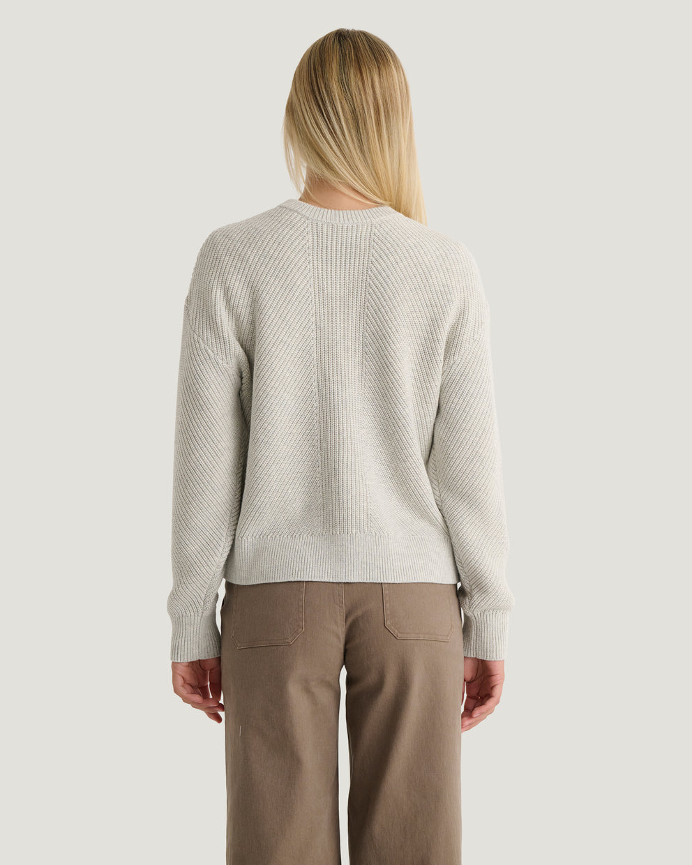 Women's Coastloom Crew Sweater - Off White Heather