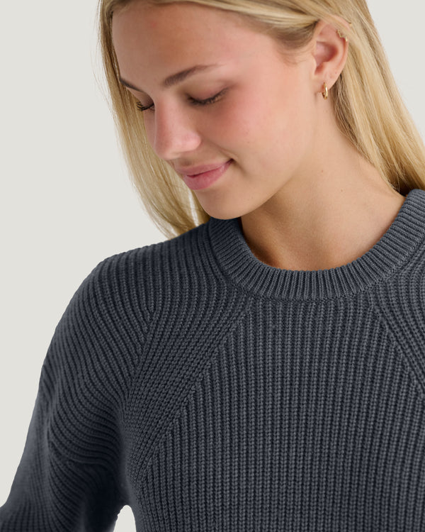 Women's Coastloom Crew Sweater - Storm Cloud