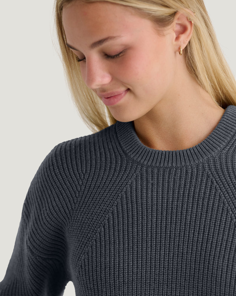 Women's Coastloom Crew Sweater - Storm Cloud