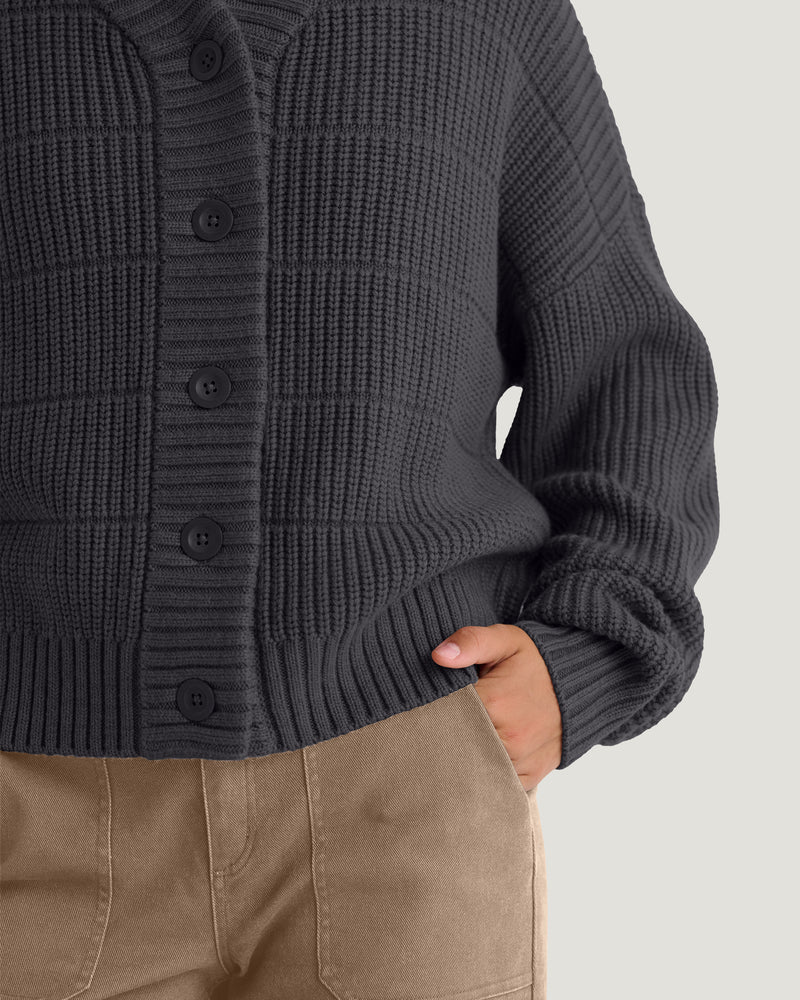 Women's Coastloom Cardigan Sweater - Heather Anthracite