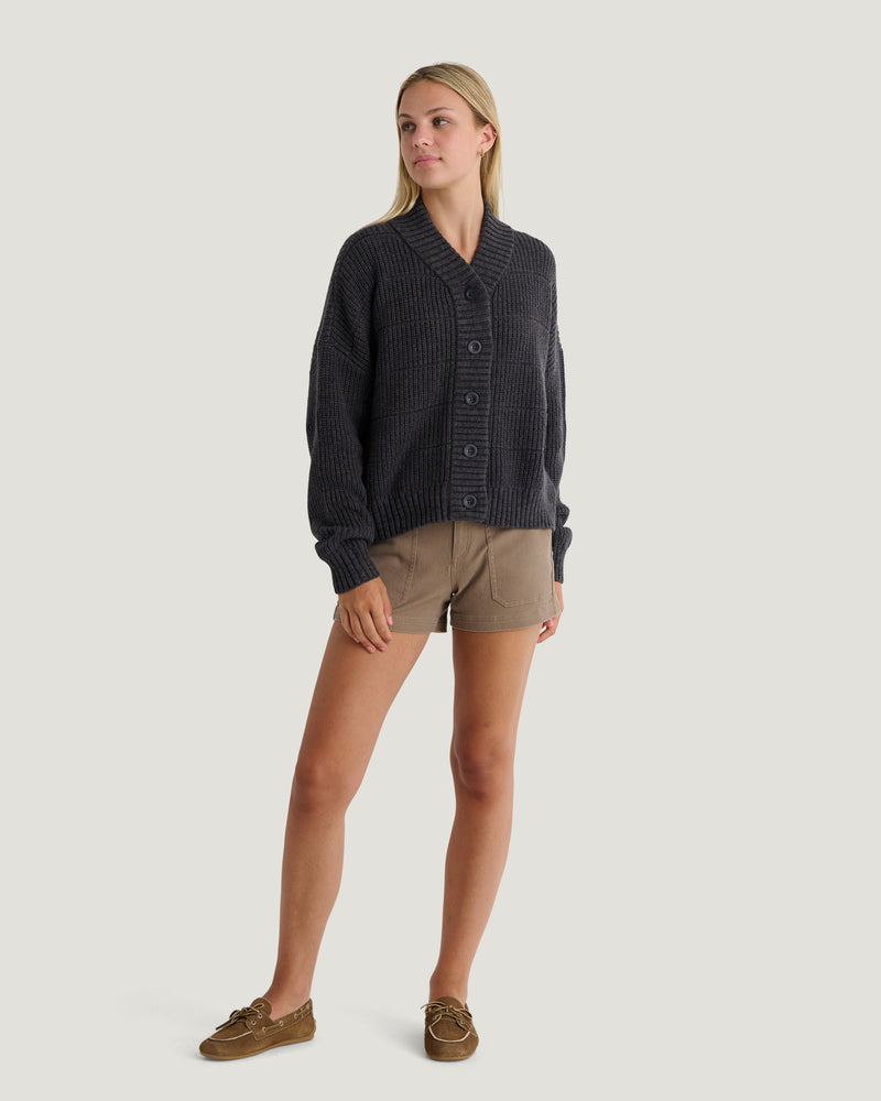 Women's Coastloom Cardigan Sweater - Heather Anthracite