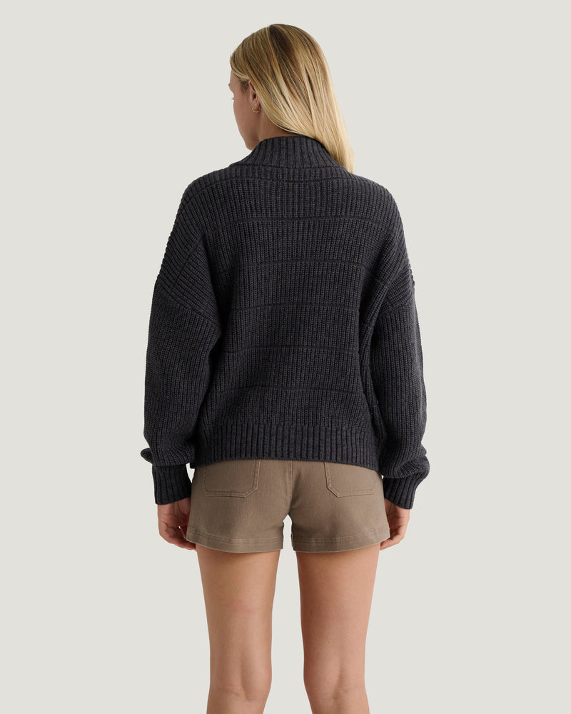 Women's Coastloom Cardigan Sweater - Heather Anthracite