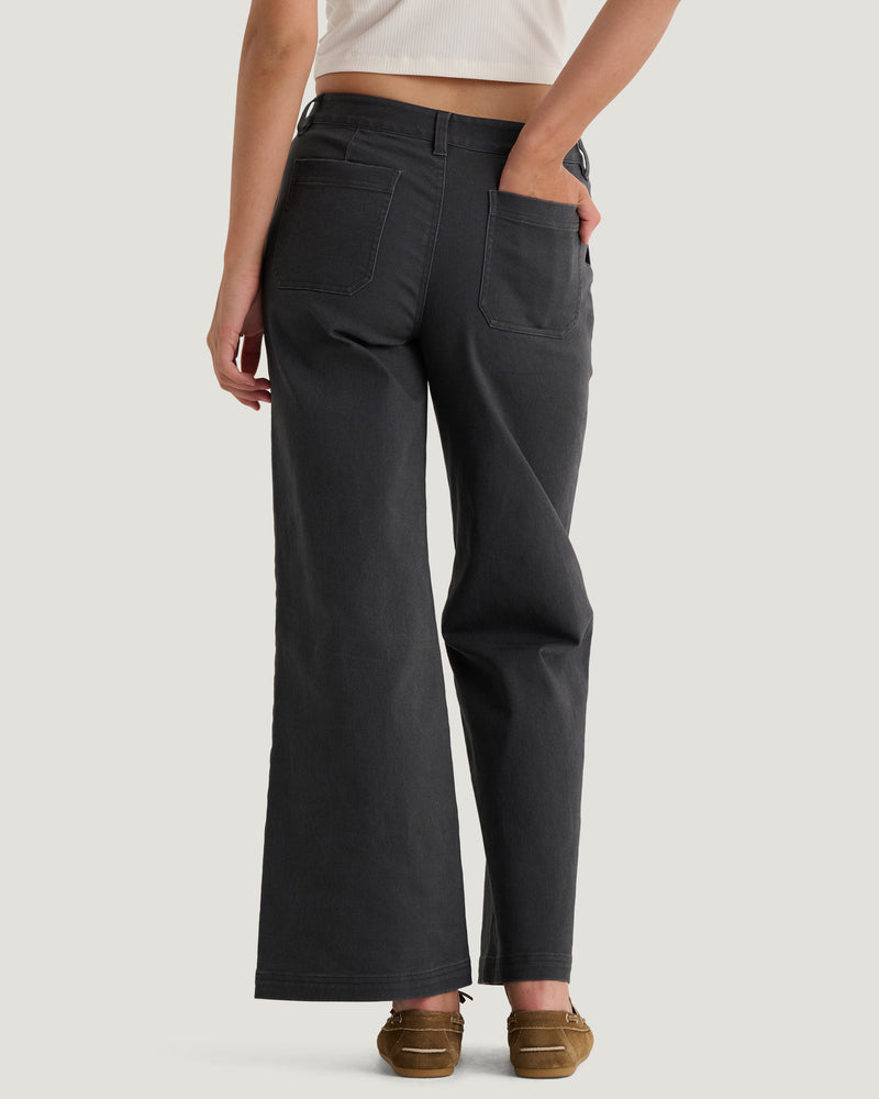 Women's Folly Twill Wide Leg Pant - Anthracite