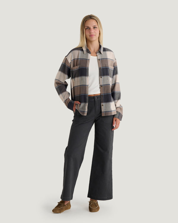 Women's Folly Twill Wide Leg Pant - Anthracite