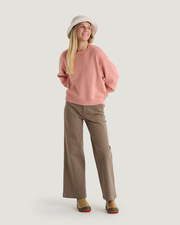 Women's Folly Twill Wide Leg Pant - Fossil