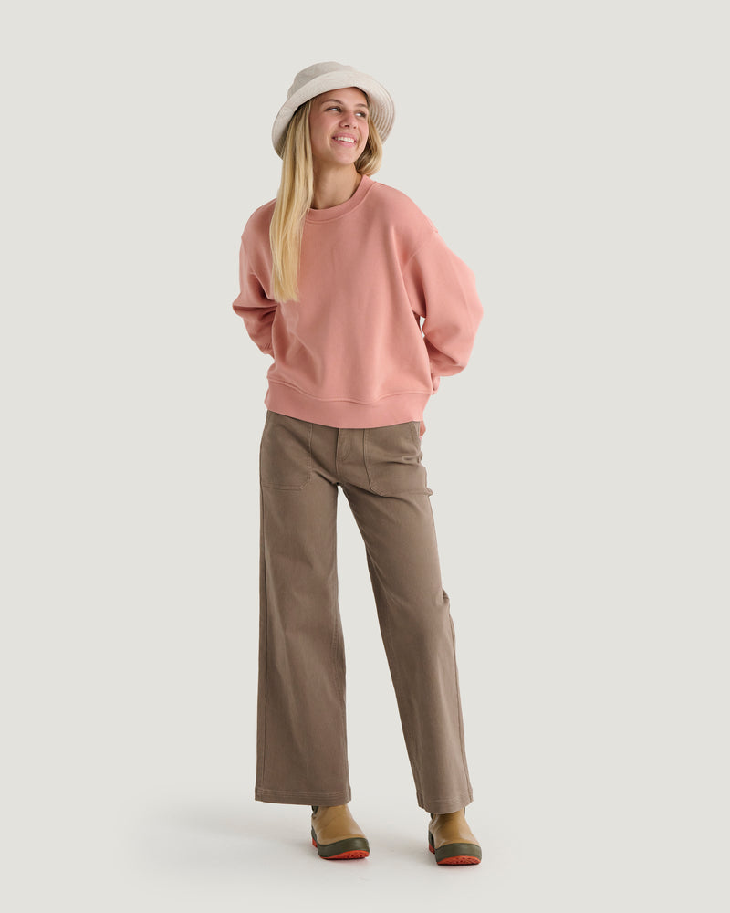 Women's Folly Twill Wide Leg Pant - Fossil