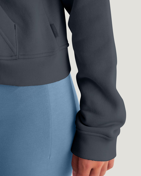 Women's Bamboo Northcoast Fleece Full Zip Hoodie - Storm Cloud