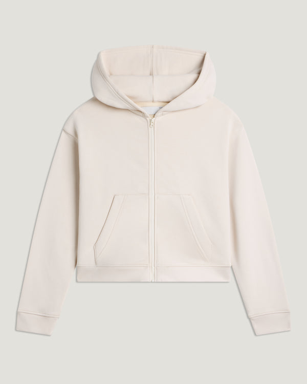 Women's Bamboo Northcoast Fleece Full Zip Hoodie - Stone