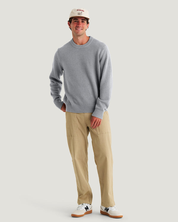Men's Coastloom Crew Sweater - Heather Light Grey