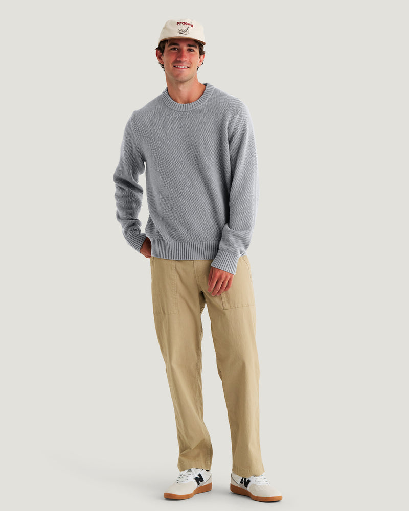 Men's Coastloom Crew Sweater - Heather Light Grey