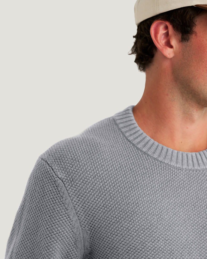 Men's Coastloom Crew Sweater - Heather Light Grey