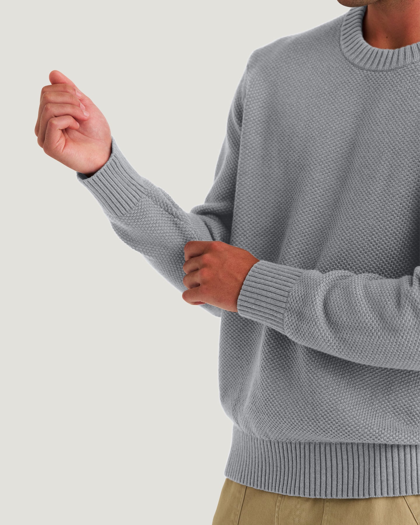Men's Coastloom Crew Sweater - Heather Light Grey