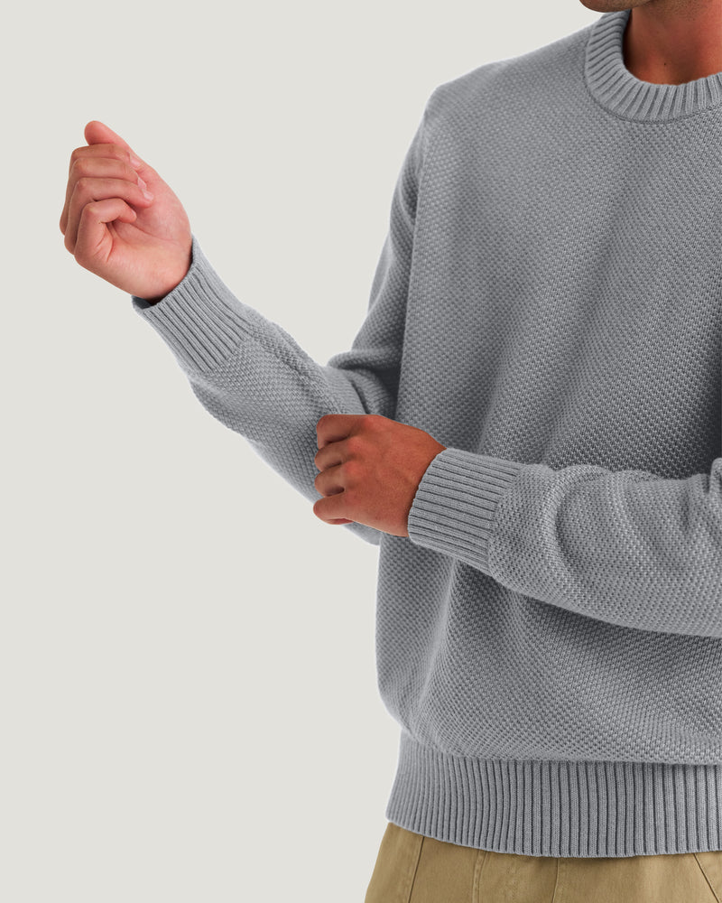 Men's Coastloom Crew Sweater - Heather Light Grey