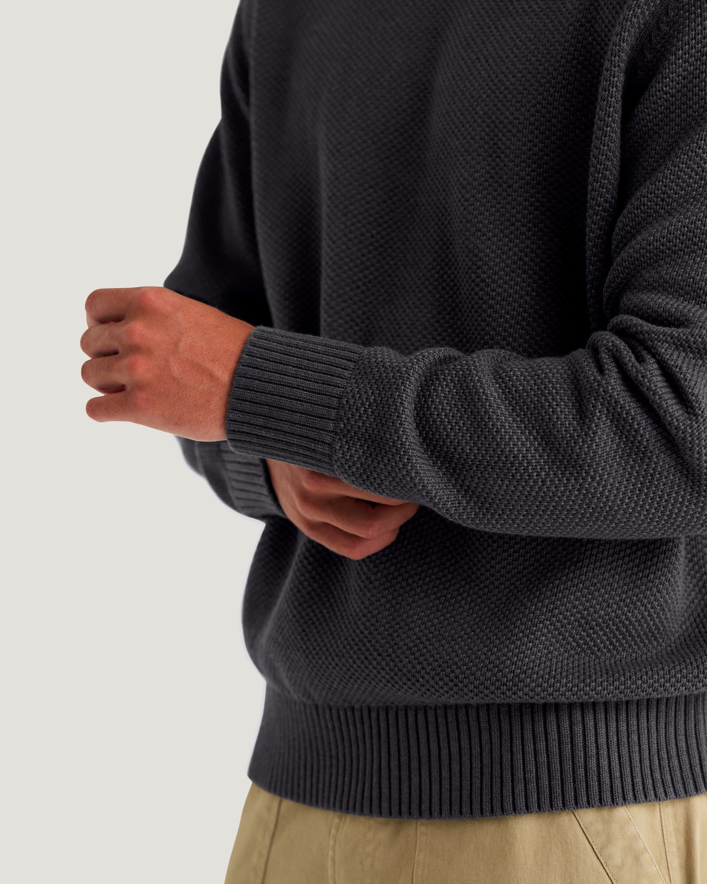 Men's Coastloom Crew Sweater - Heather Anthracite