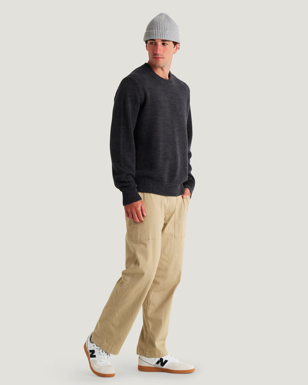 Men's Coastloom Crew Sweater - Heather Anthracite