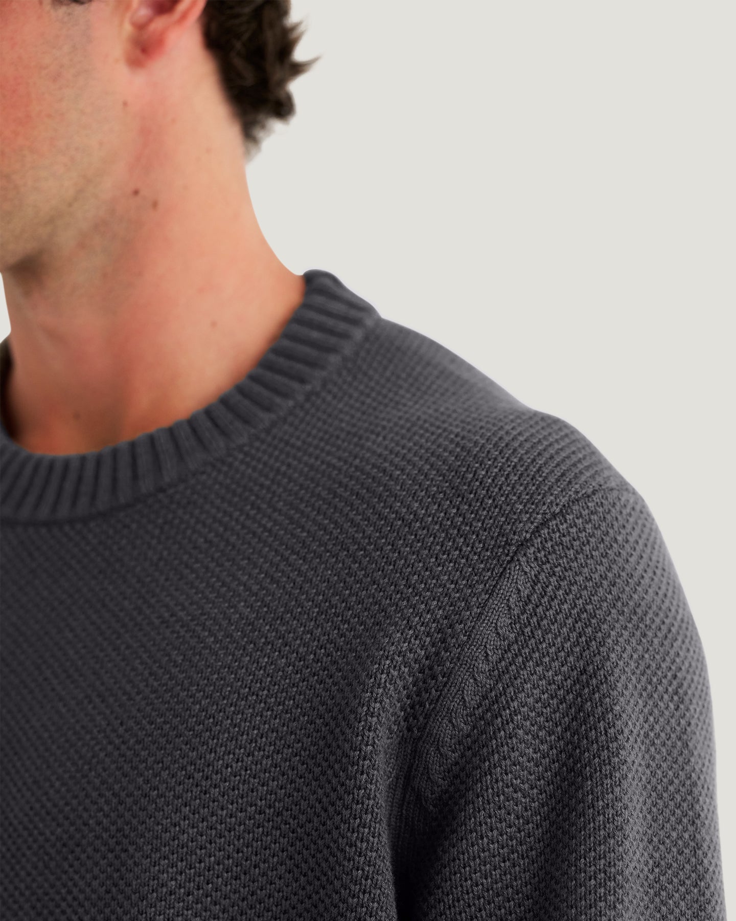 Men's Coastloom Crew Sweater - Heather Anthracite