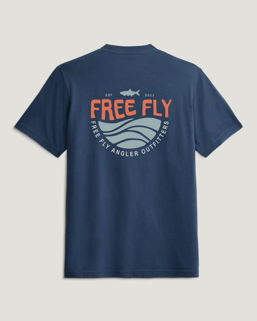 Youth Blue Edge Tee - True Navy