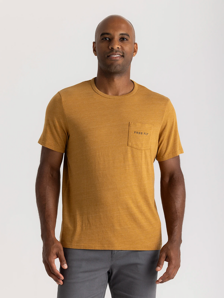 Sol Pocket Tee - Heather Ochre