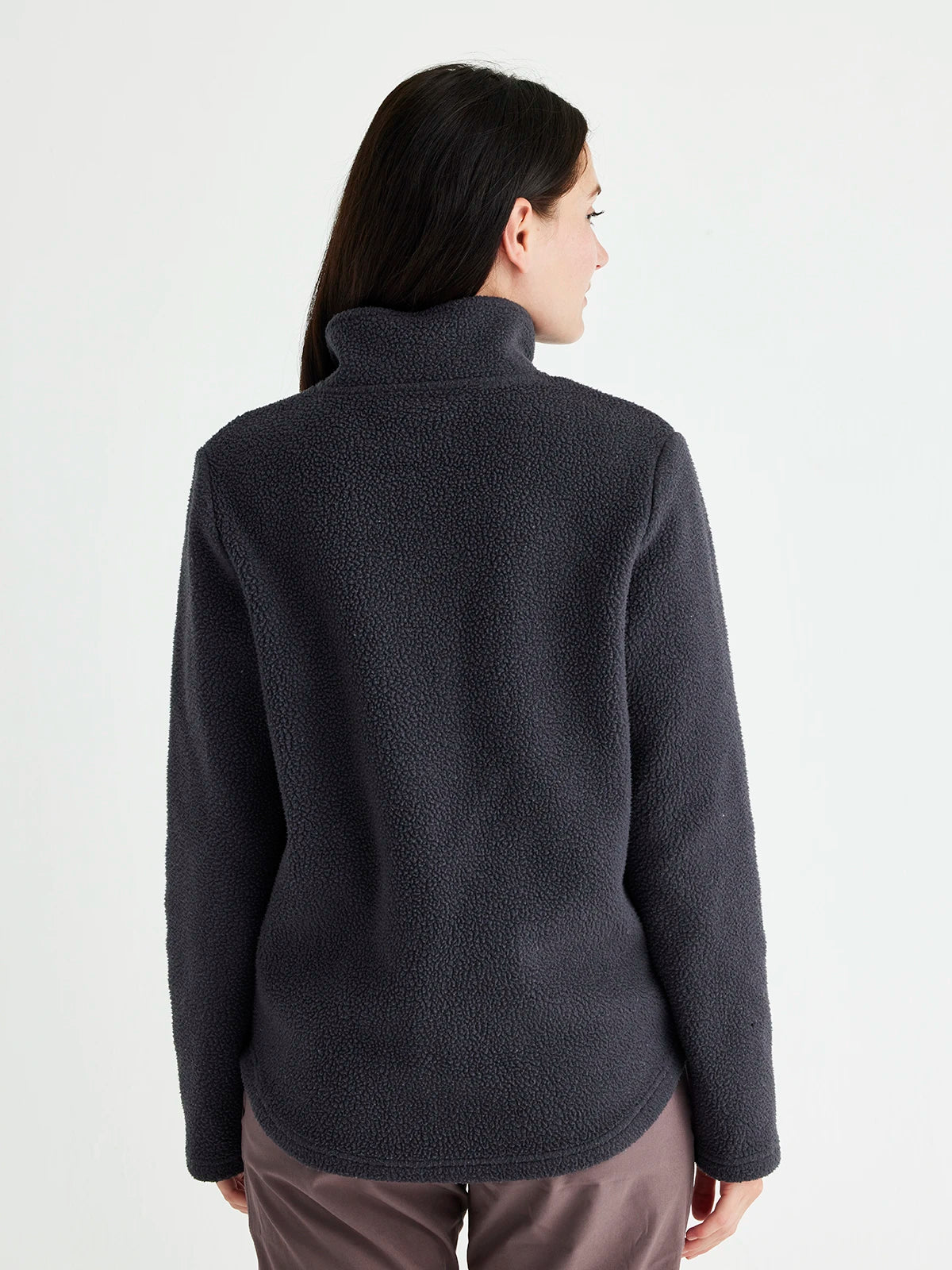 Women's Bamboo Sherpa Fleece Half Zip - Abyss