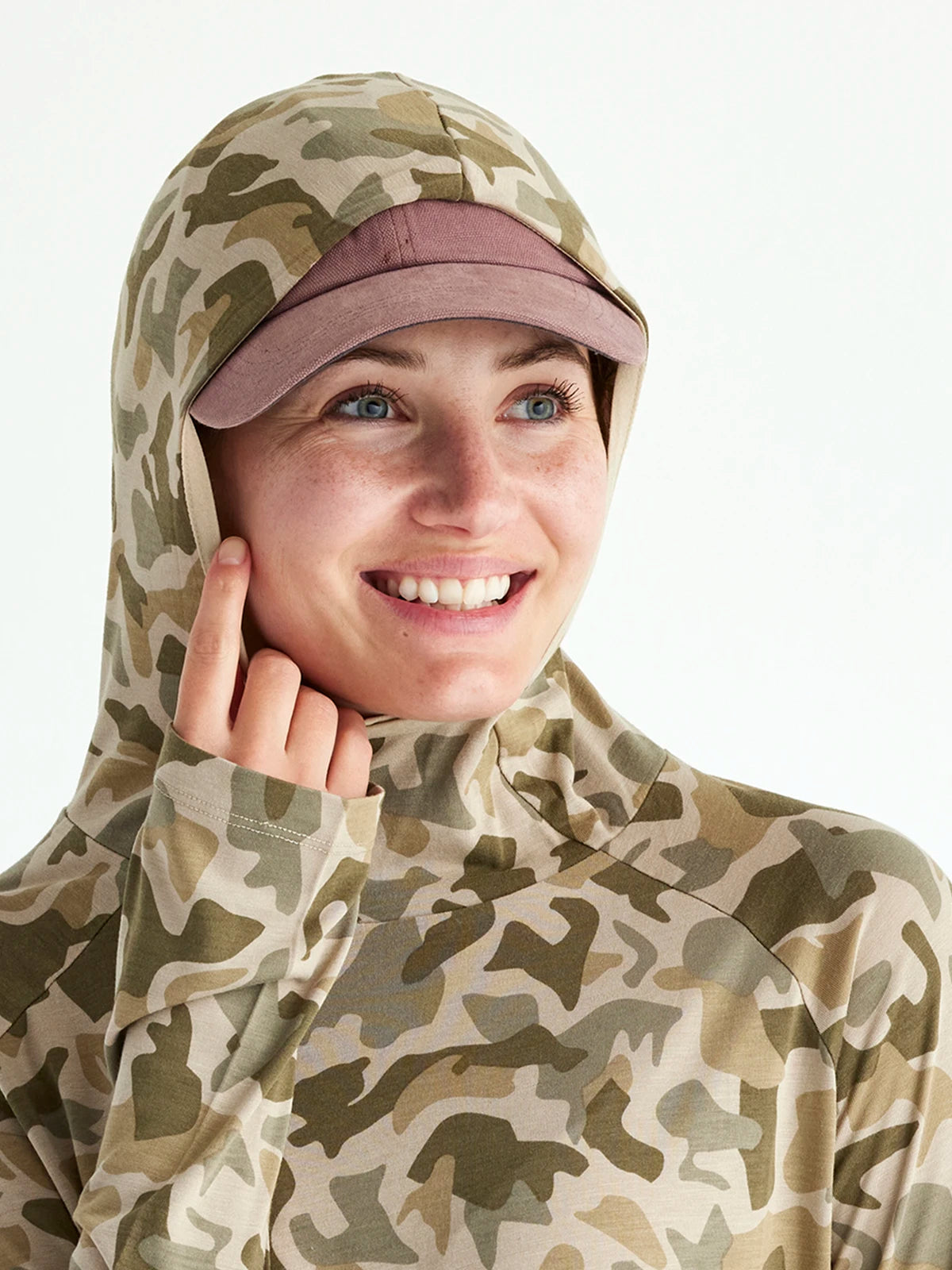 Women's Bamboo Lightweight Hoodie II - Barrier Island Camo