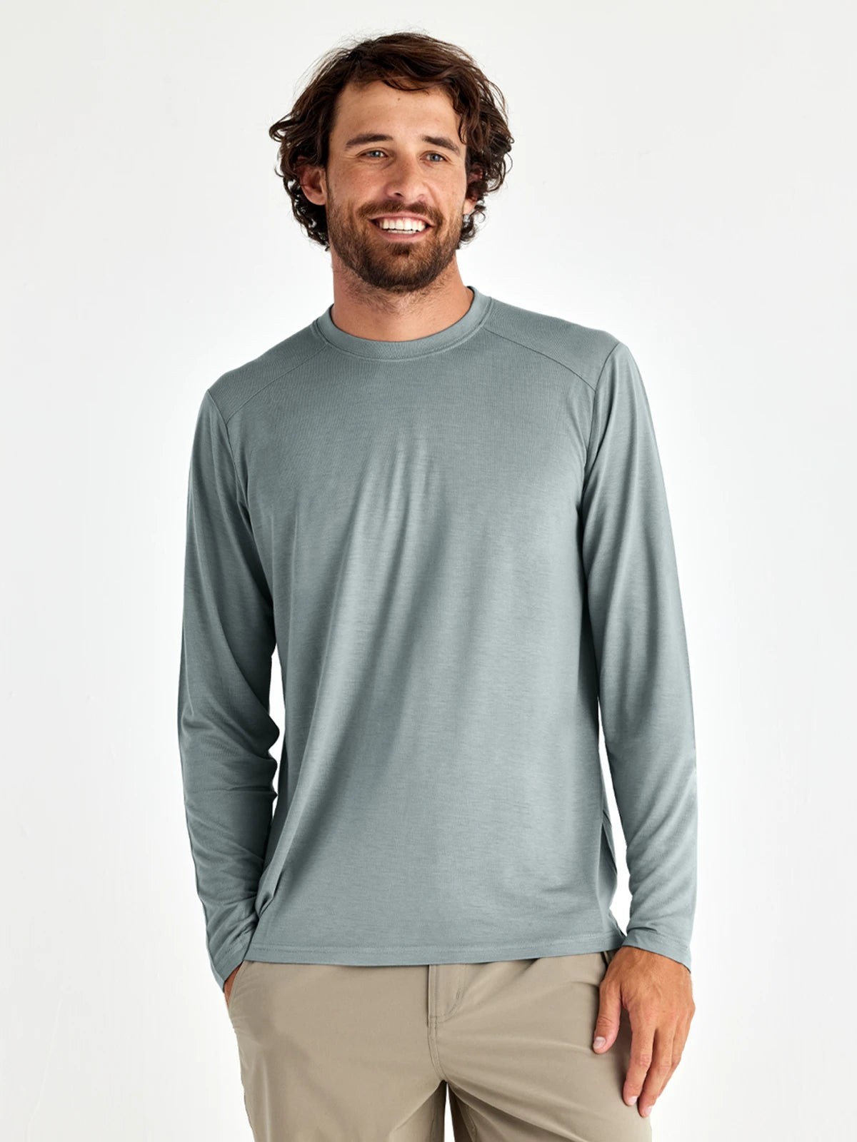 Men s Bamboo Lightweight Long Sleeve Shirt Free Fly Apparel