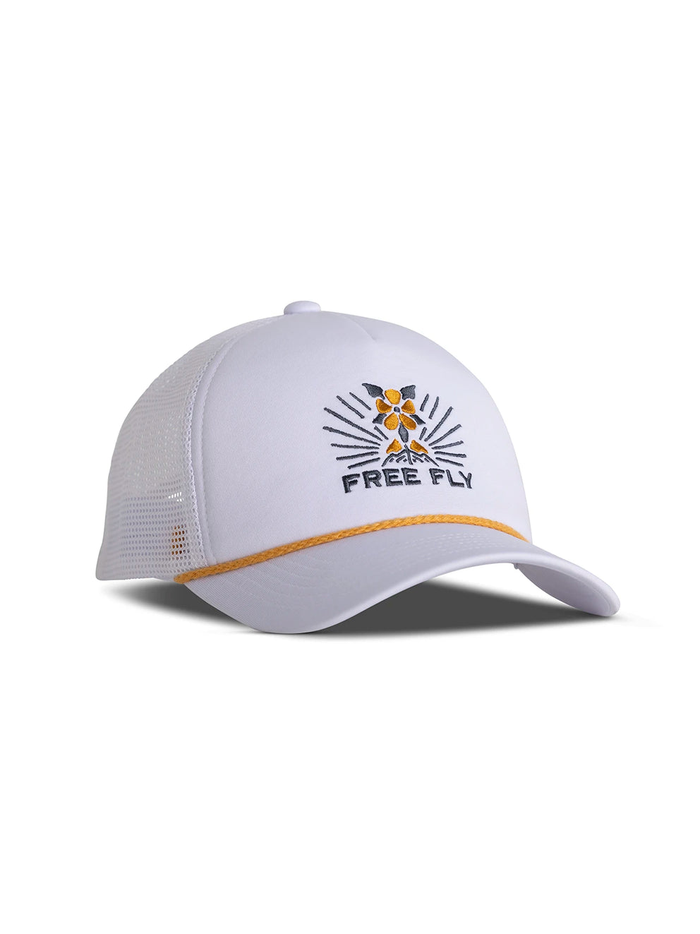 Women's Mellow Meadow Trucker Hat - White – Free Fly Apparel Women's Mellow Meadow Trucker Hat - White – Free Fly Apparel
